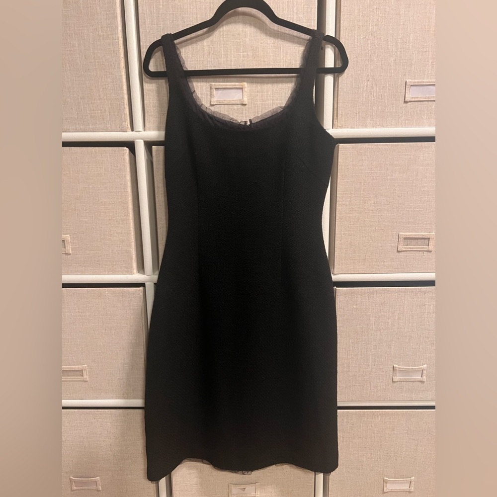 Elegant banana republic, dress, black suit.